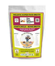 Goats Milk + Bone Broth Base Max* Joint, Skin & Coat Support Broth* The Petz Kitchen Dog & Cat