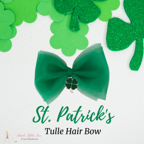 St. Patrick's Tulle Dog Hair Bow