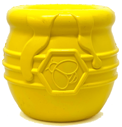 Large Honey Pot Durable Rubber Treat Dispenser & Enrichment Toy