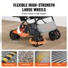 Pet Stroller, 4 Wheels Dog Stroller Rotate with Brakes, 44lbs Weight Capacity, Puppy Stroller with Reversible Handlebar, Storage Basket and Zipp
