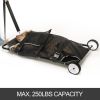Animal Stretcher, 45 x 25 Inch Max. 250 lbs Capacity, Dog Transport Pet Trolley with Wheels, Veterinary Apply for Large Pets, Black