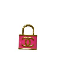 CC Lock Charm Collar (Color: Pink, size: 10")
