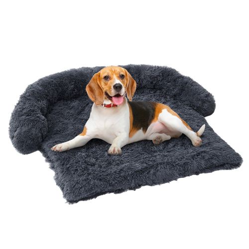 Dog Couch Bed Mat - Fluffy Plush Dog Sofa Bed With Blancket ,Pet Furniture Protector With Removable Washable Cover For Medium And Large Dogs, For Indo