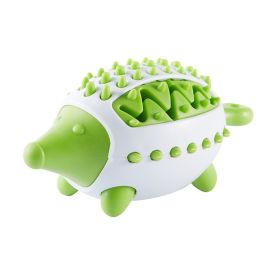 Hedgehog Shape Dog Toy Leaking Food Toys For Small Large Dogs Cat Chewing Toys Pet Tooth Cleaning Indestructible Puppy Toys Ball Molar Tooth Cleaning (Color: Green)